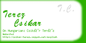 terez csikar business card